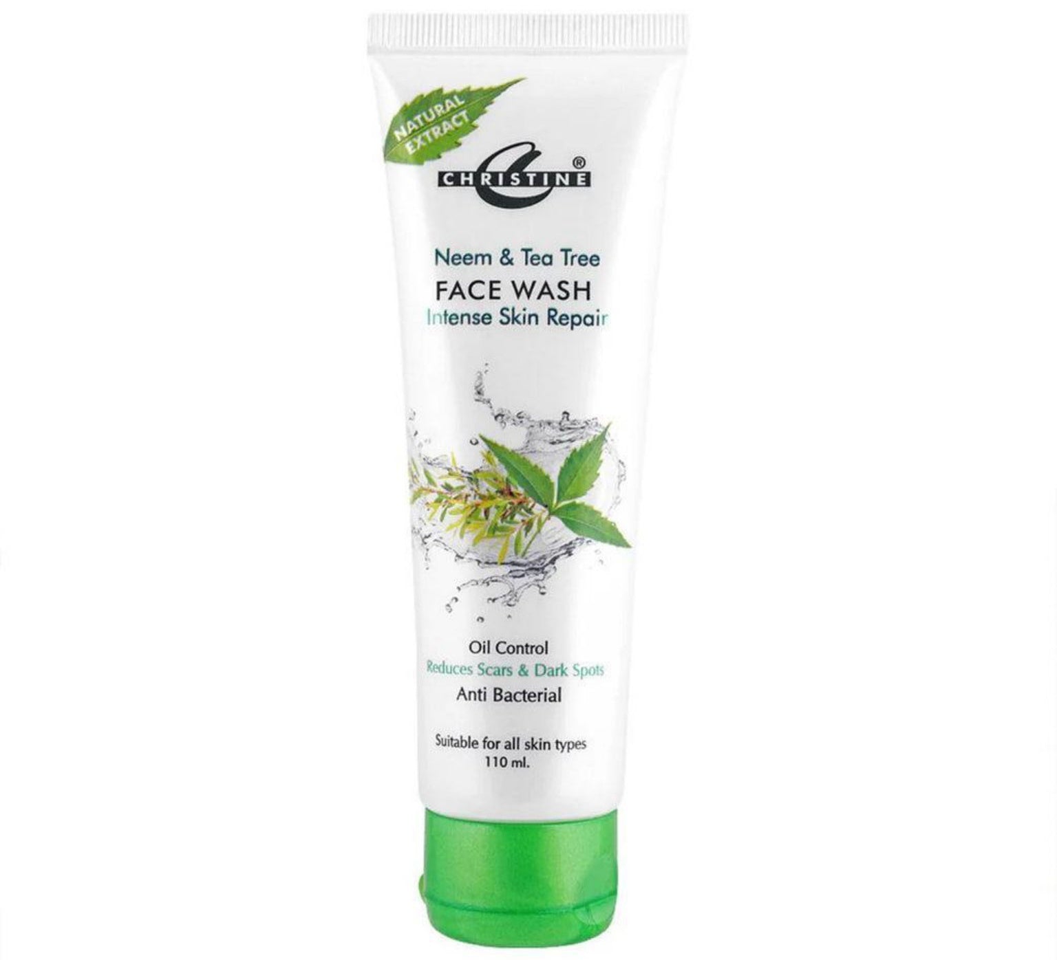 Christine Neem & Tea Tree Face Wash – Intense Skin Repair & Oil Control Cleanser (110ml)